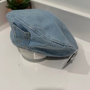 AKIRA Light Blue Denim Tam Hat
